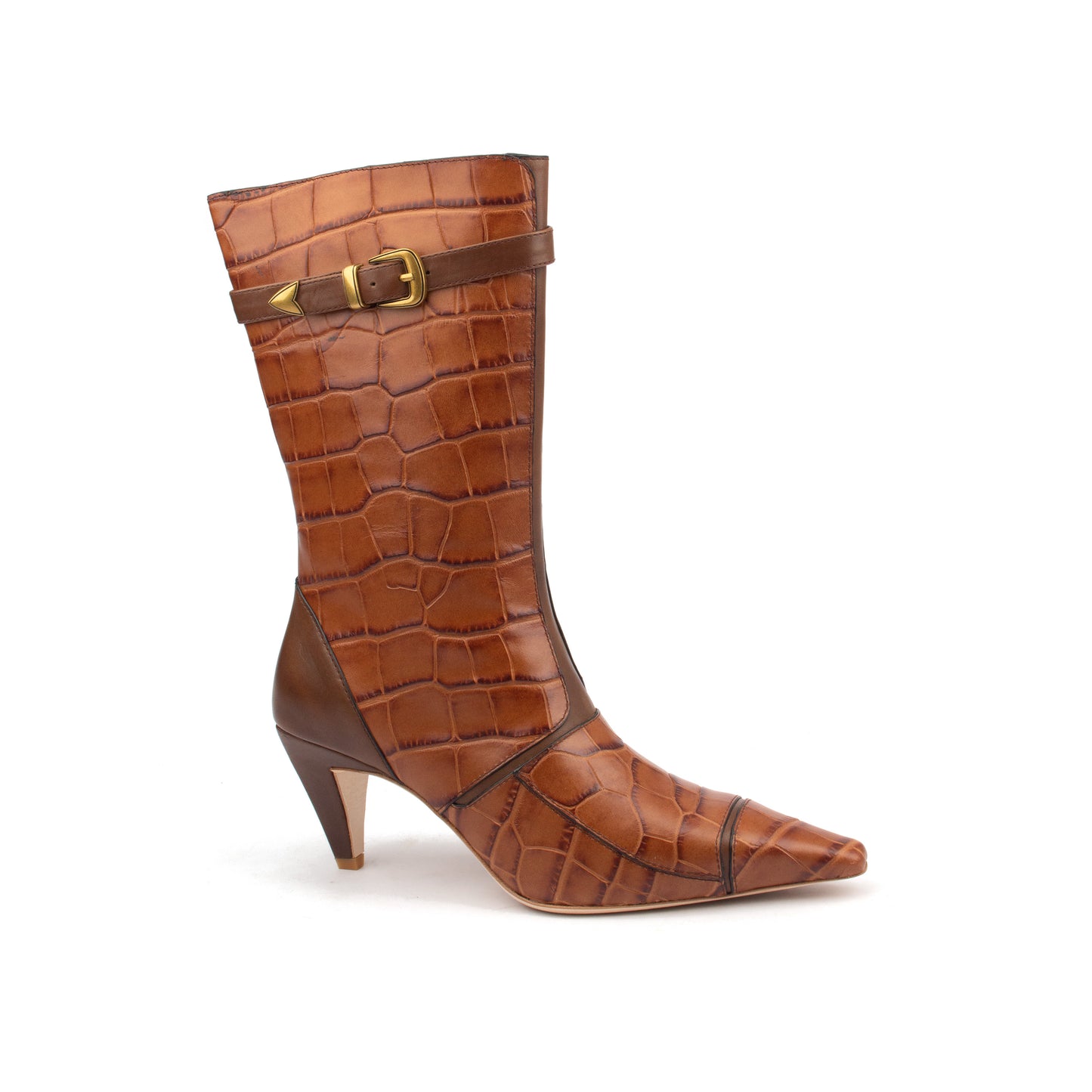 ARAB KNIGHTS – Bold & Refined Croc-Print Knee Boots