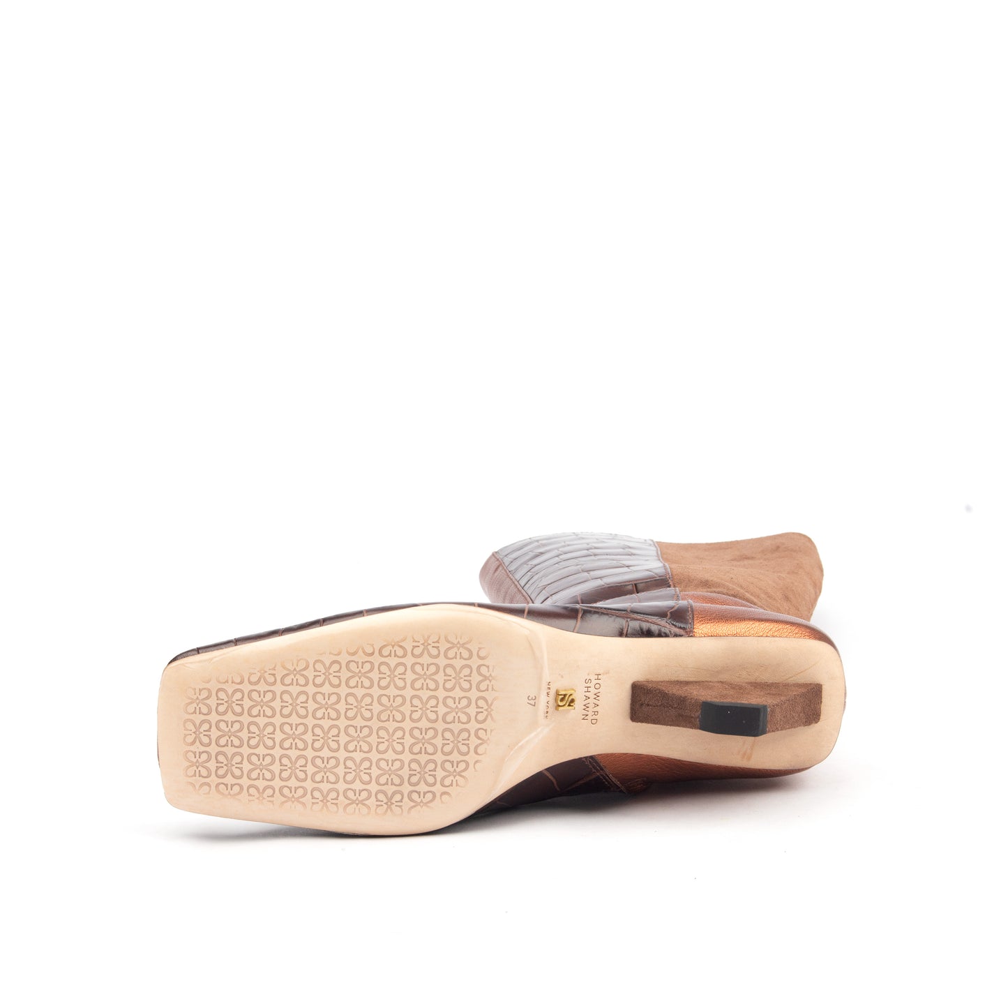 42nd St – Patch Suede & Croc Leather Boots