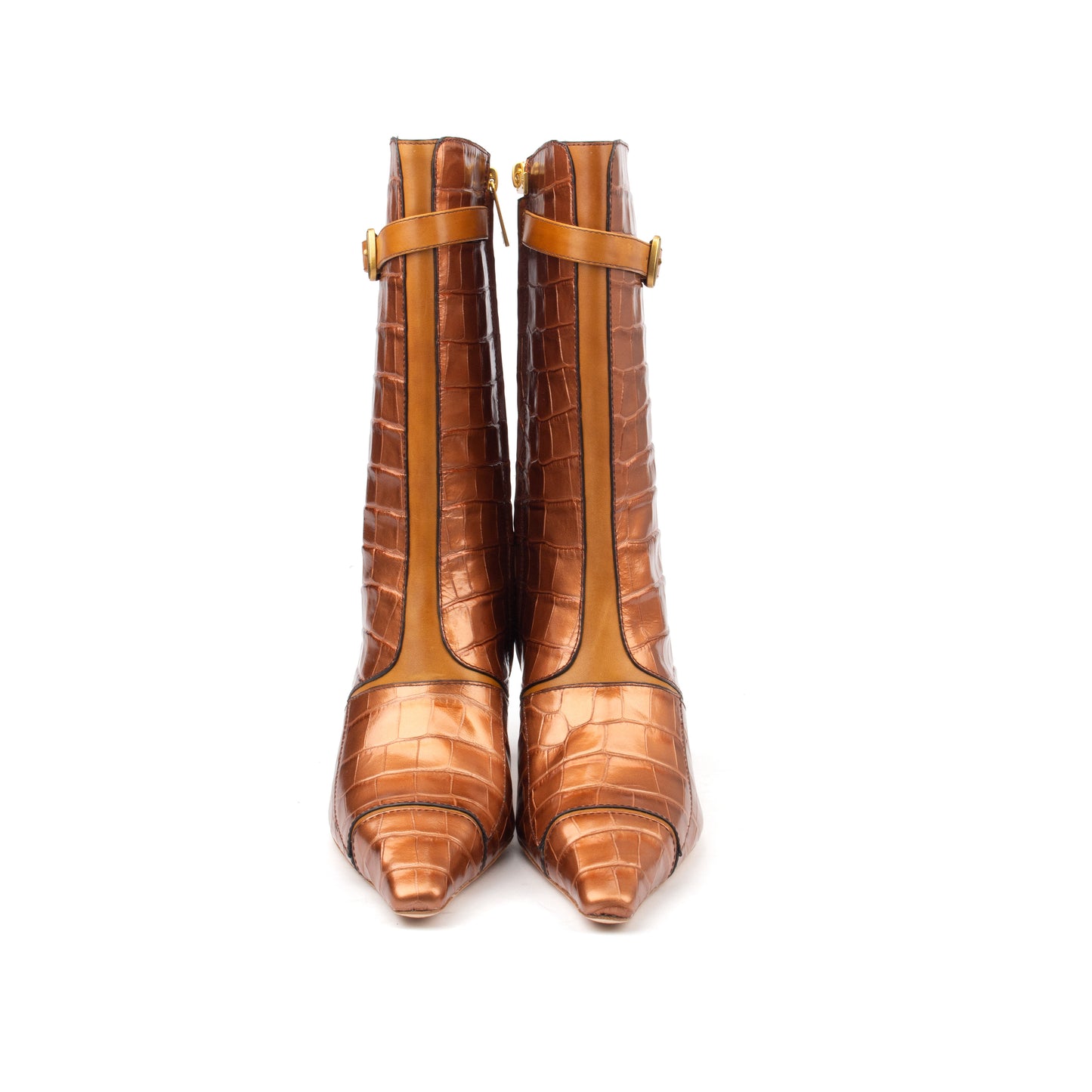 ARAB KNIGHTS – Bold & Refined Croc-Print Knee Boots