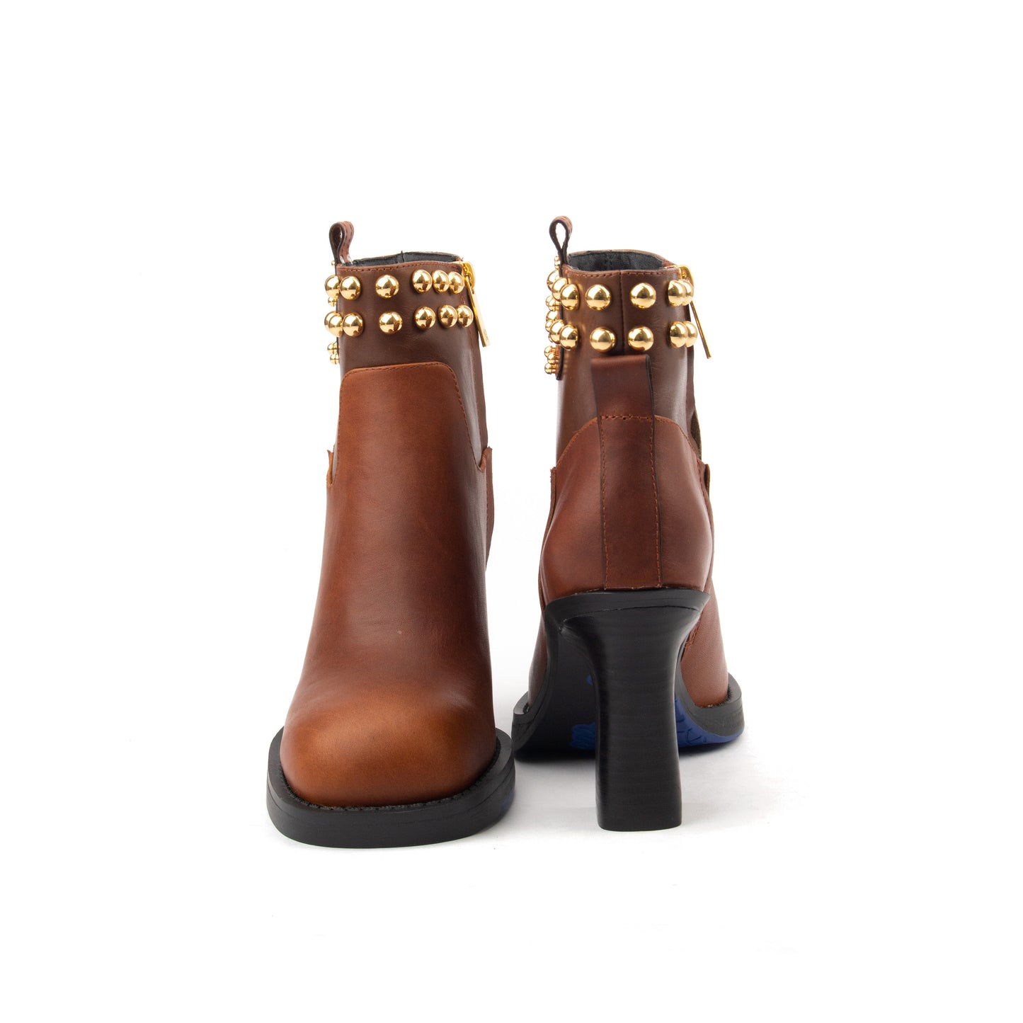 Stud Milan Low – Chic Ankle Boots with Gold Studs