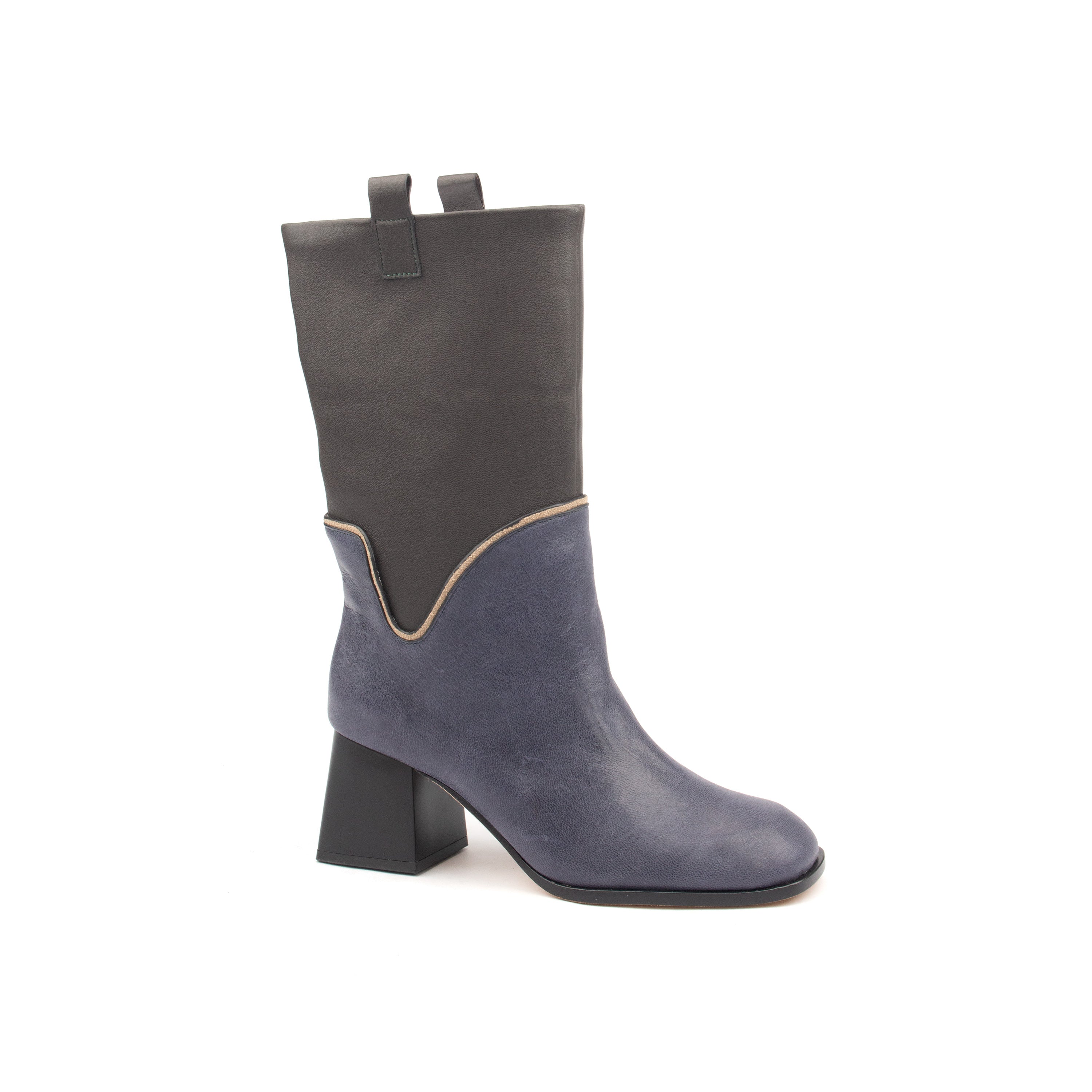 PARIS – Bold Two-Tone Leather Boots