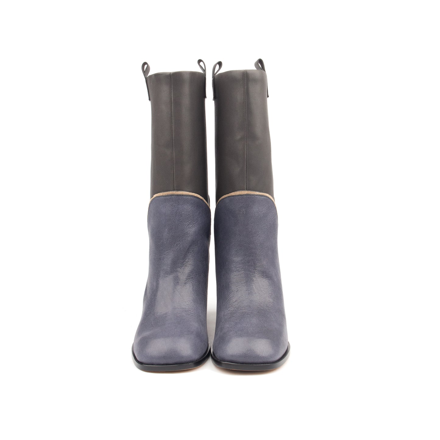 PARIS – Bold Two-Tone Leather Boots