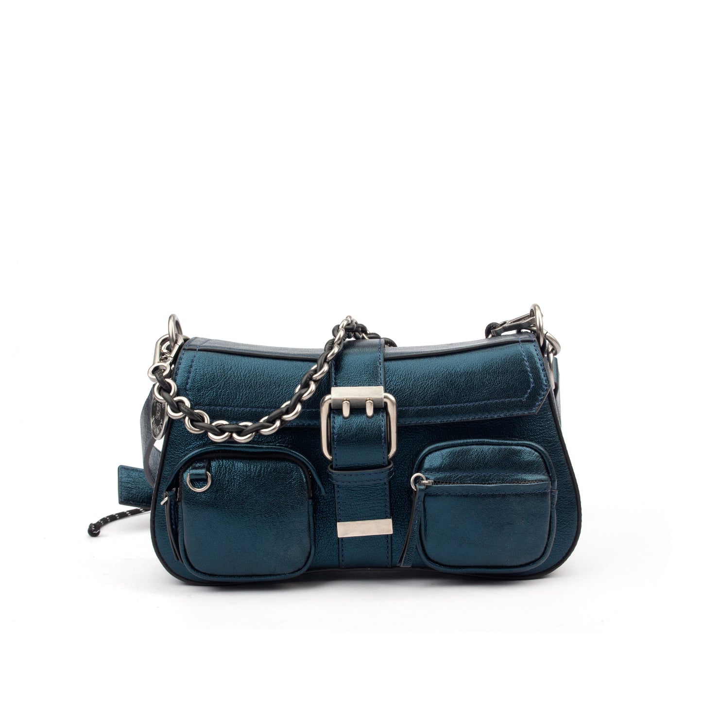 Metallic Nappa & Calf Snake Handbag – A Statement of Luxury