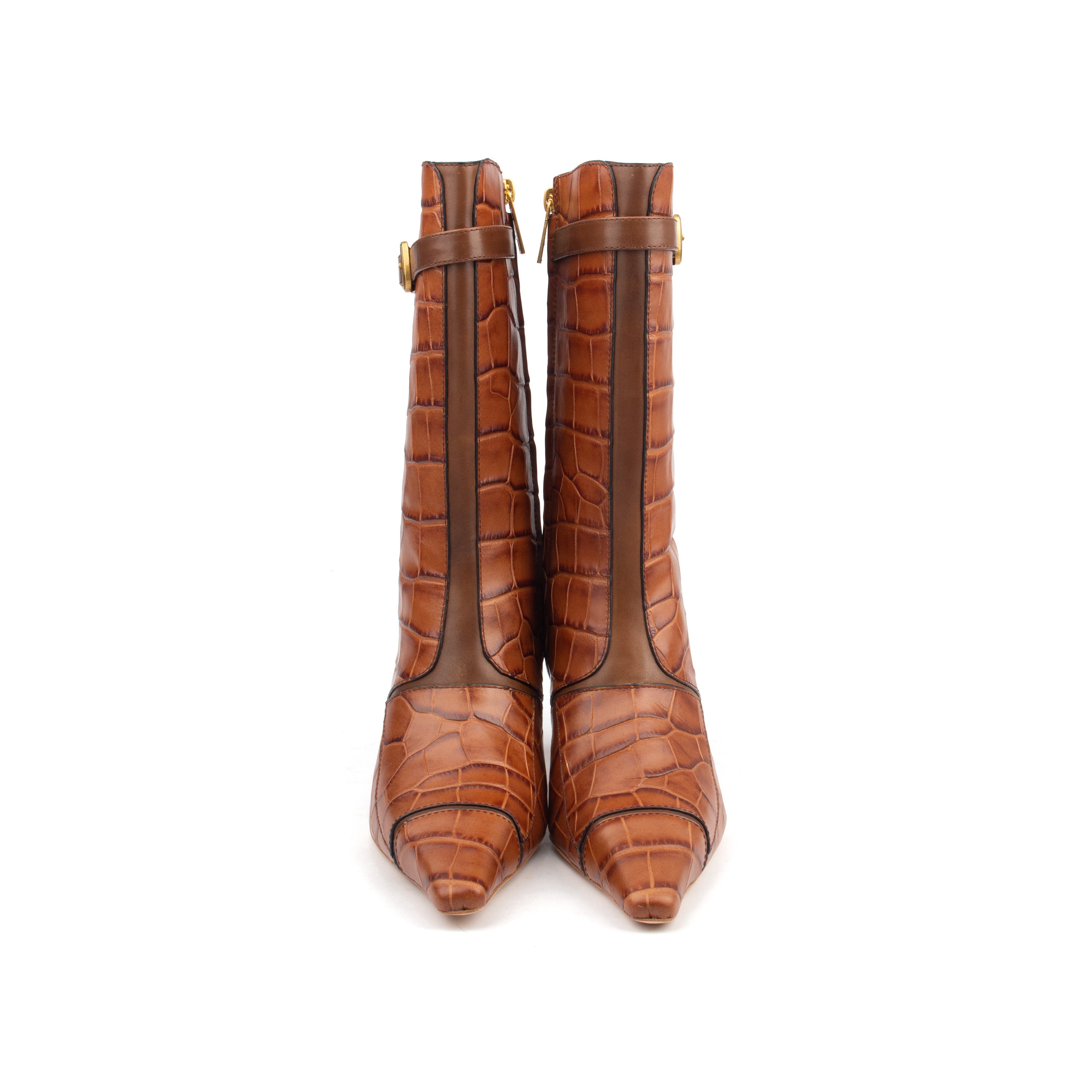 ARAB KNIGHTS – Bold &amp; Refined Croc-Print Knee Boots