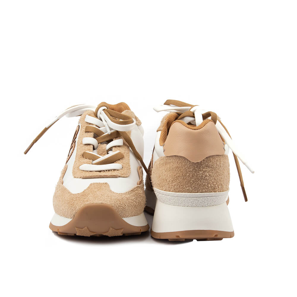 Women's sand runner trainers Howard Shawn logo suede nylon upper