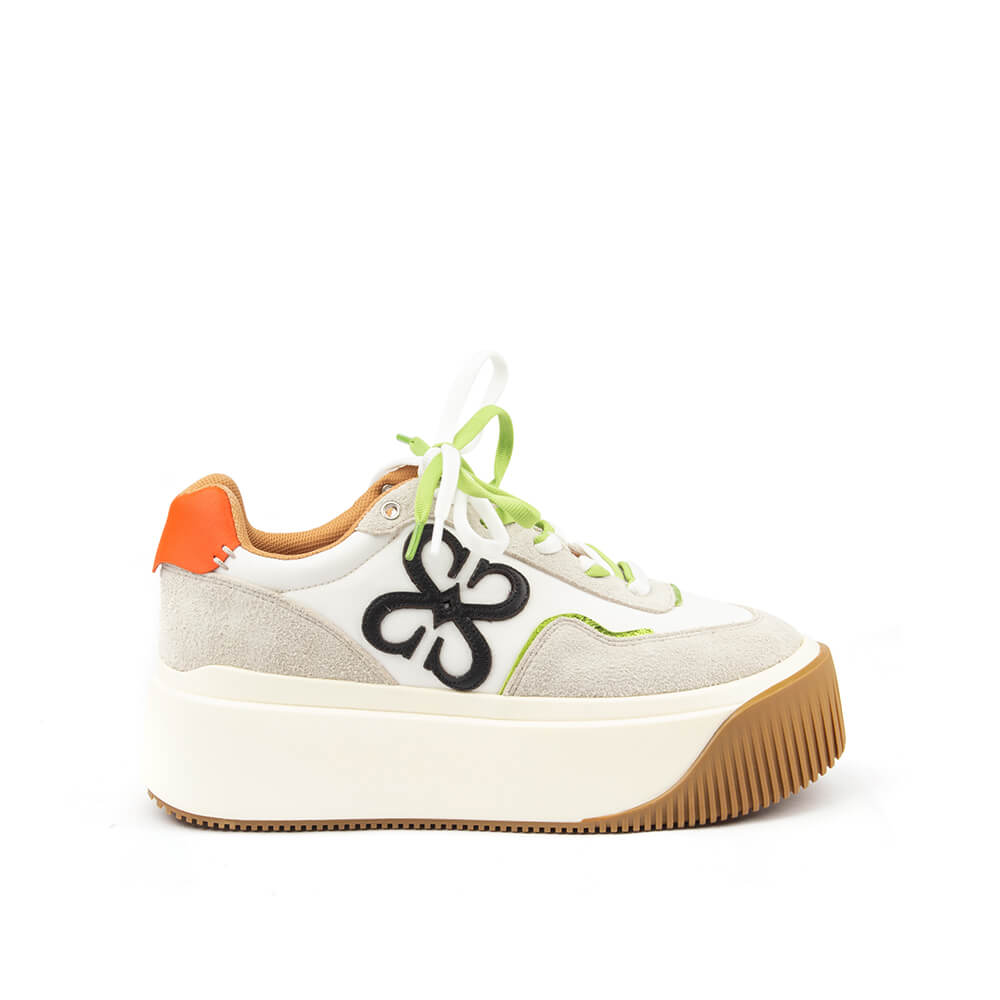 Howard Shawn white citrus pop platform chunky sneakers women