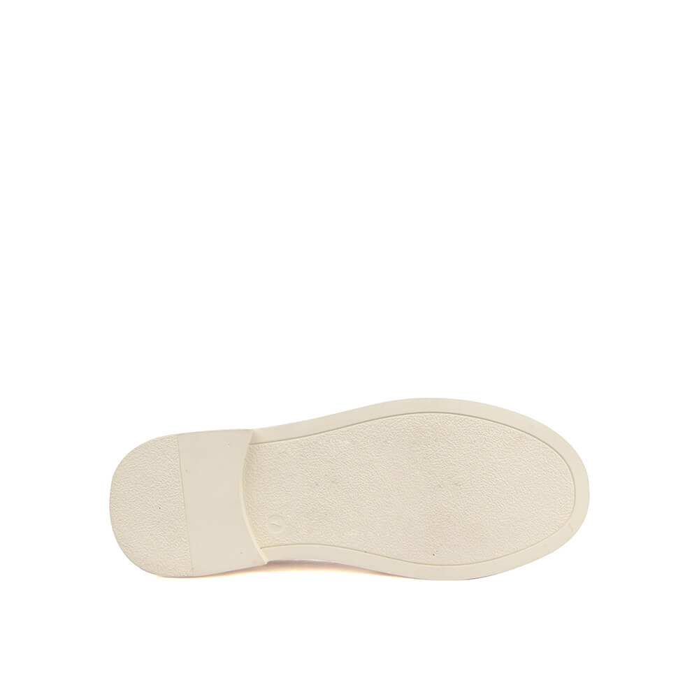 Howard Shawn minimal cream loafers chunky platform tonal sole women