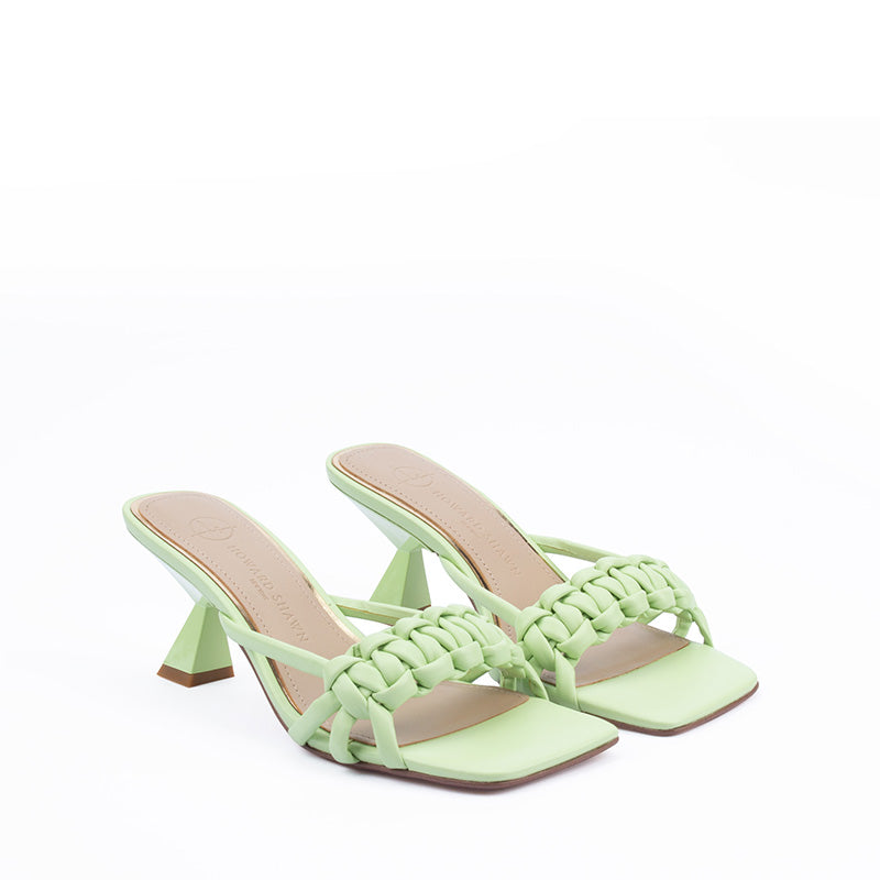 Ziva Kitten Heel Sandals in Mint Green