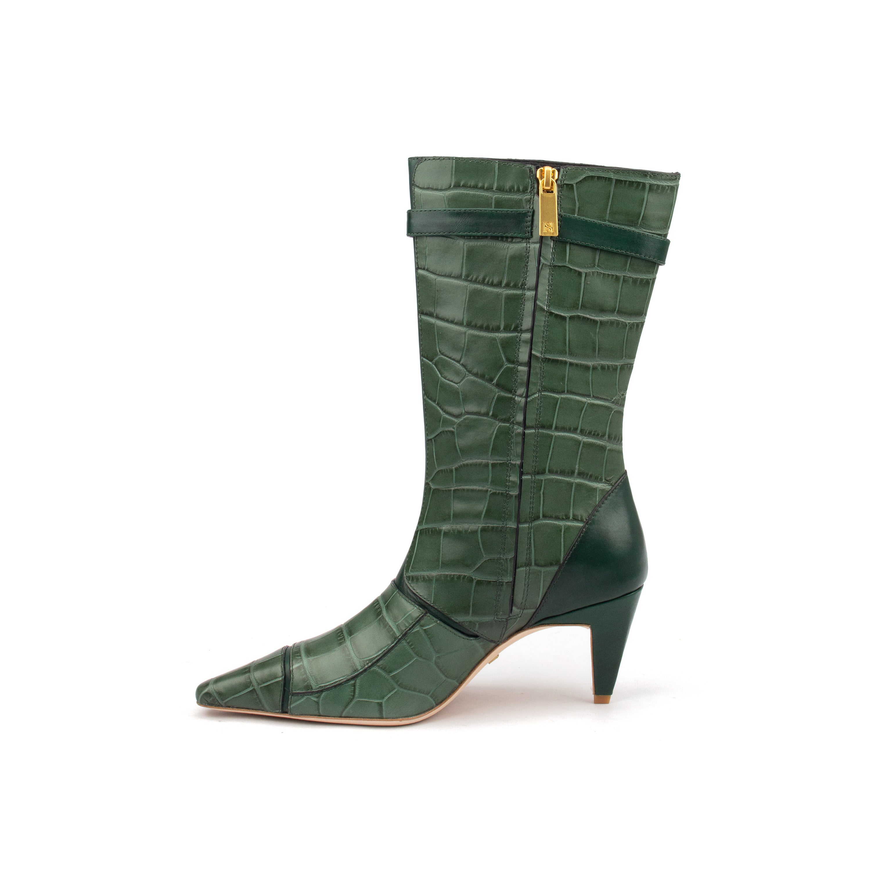ARAB KNIGHTS – Bold &amp; Refined Croc-Print Knee Boots