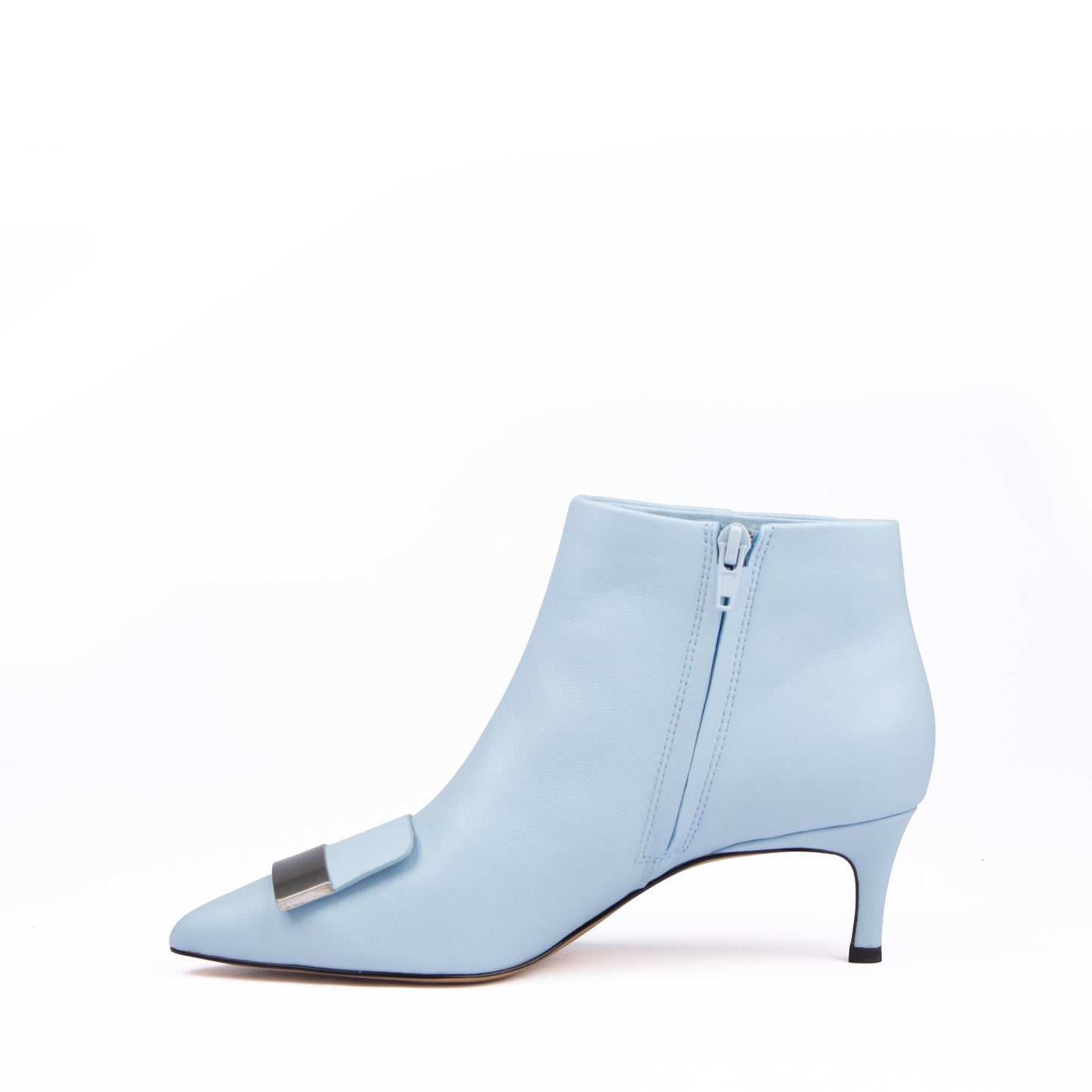 Playful and Elegant: Light Blue High Heel Boots