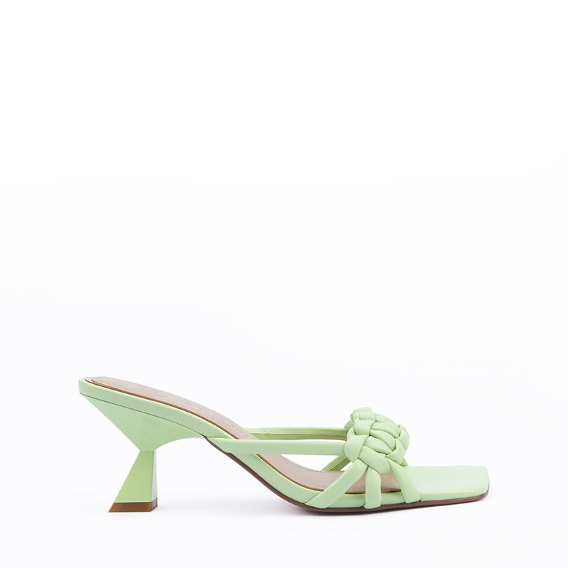 Ziva Kitten Heel Sandals in Mint Green