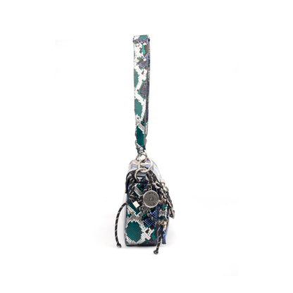 Metallic Nappa & Calf Snake Handbag – A Statement of Luxury