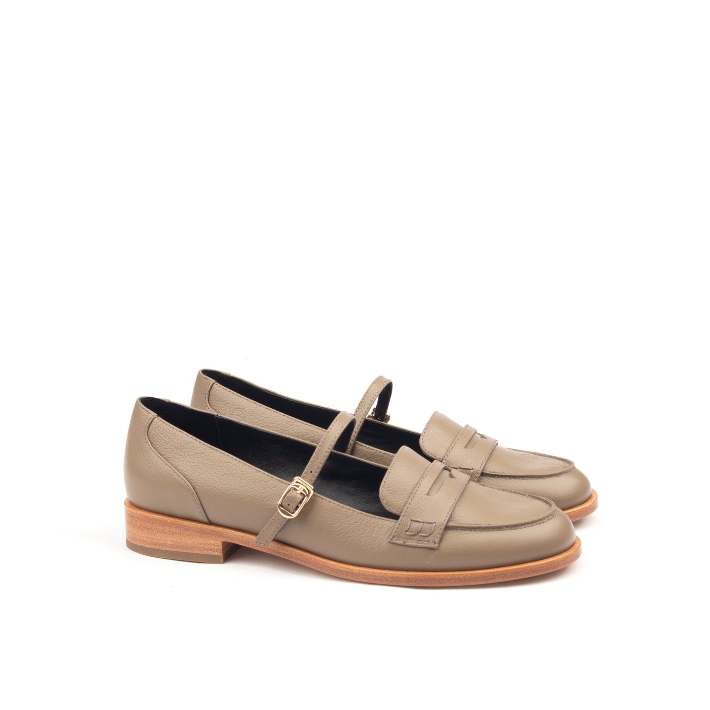 LE STREET – Sophisticated Grey Leather Loafers