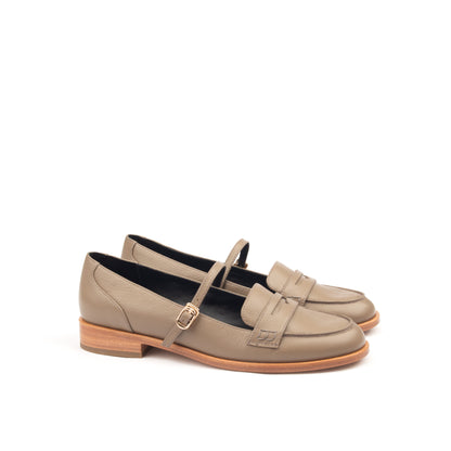 LE STREET – Sophisticated Grey Leather Loafers