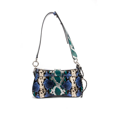 Metallic Nappa & Calf Snake Handbag – A Statement of Luxury