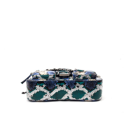 Metallic Nappa & Calf Snake Handbag – A Statement of Luxury