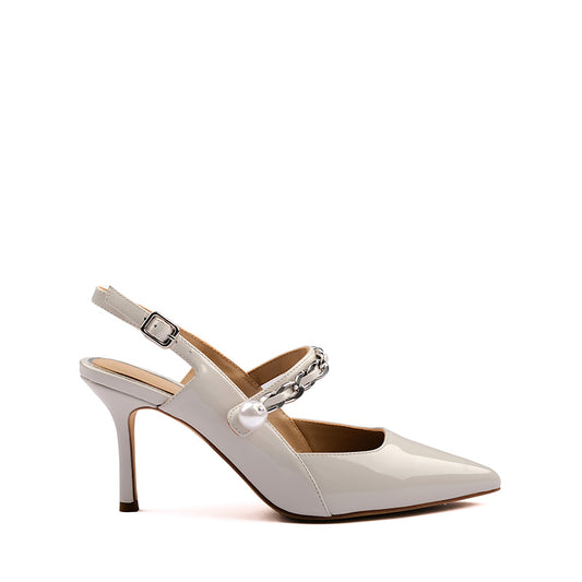 Ivory Slingback Heels: Elegance in Every Step