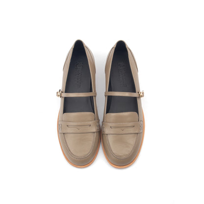LE STREET – Sophisticated Grey Leather Loafers