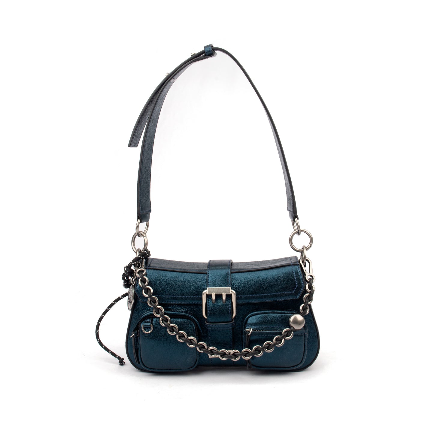 Metallic Nappa & Calf Snake Handbag – A Statement of Luxury
