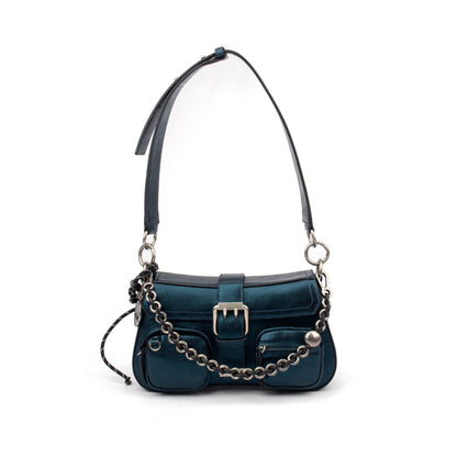 Metallic Nappa & Calf Snake Handbag – A Statement of Luxury