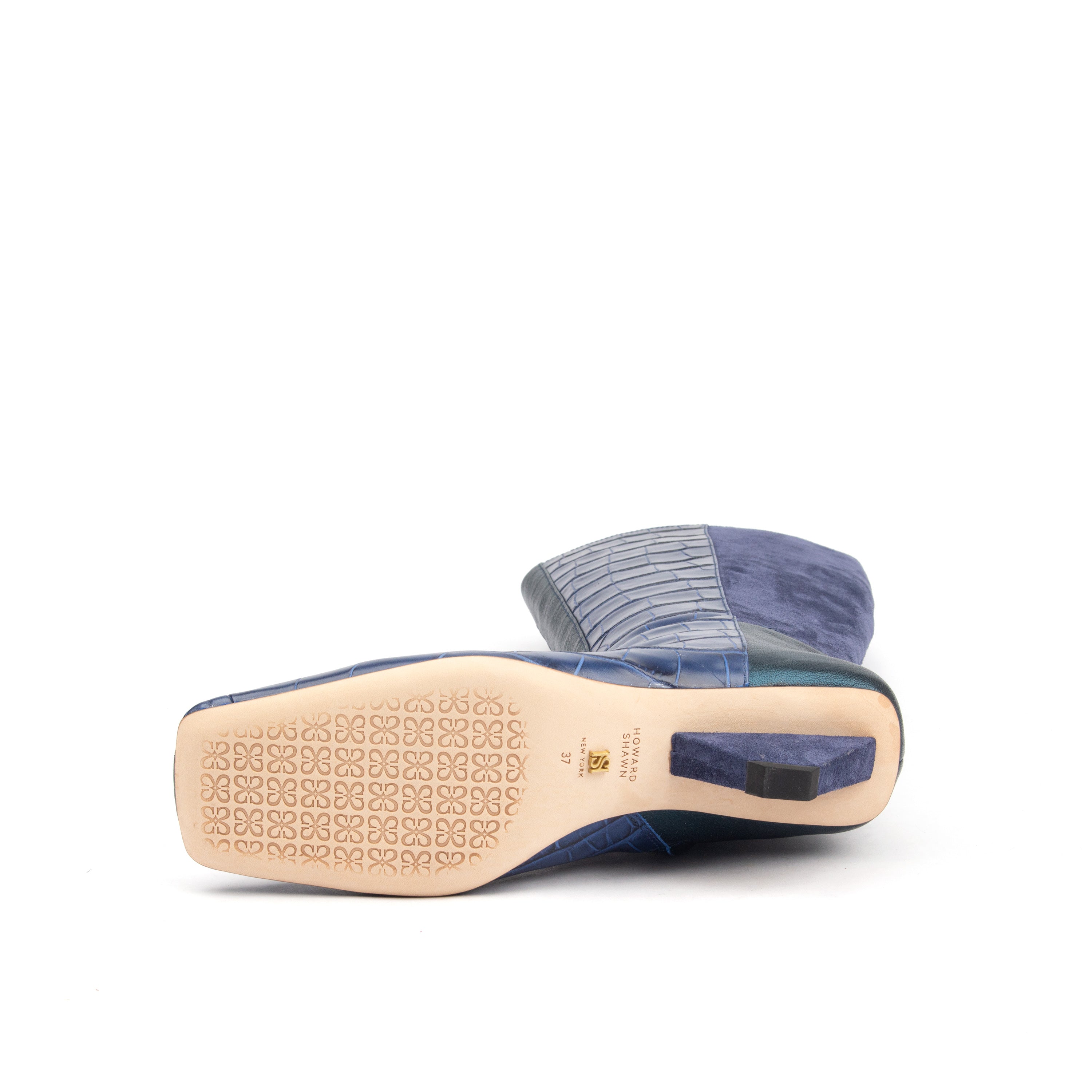 42nd St – Patch Suede &amp; Croc Leather Boots