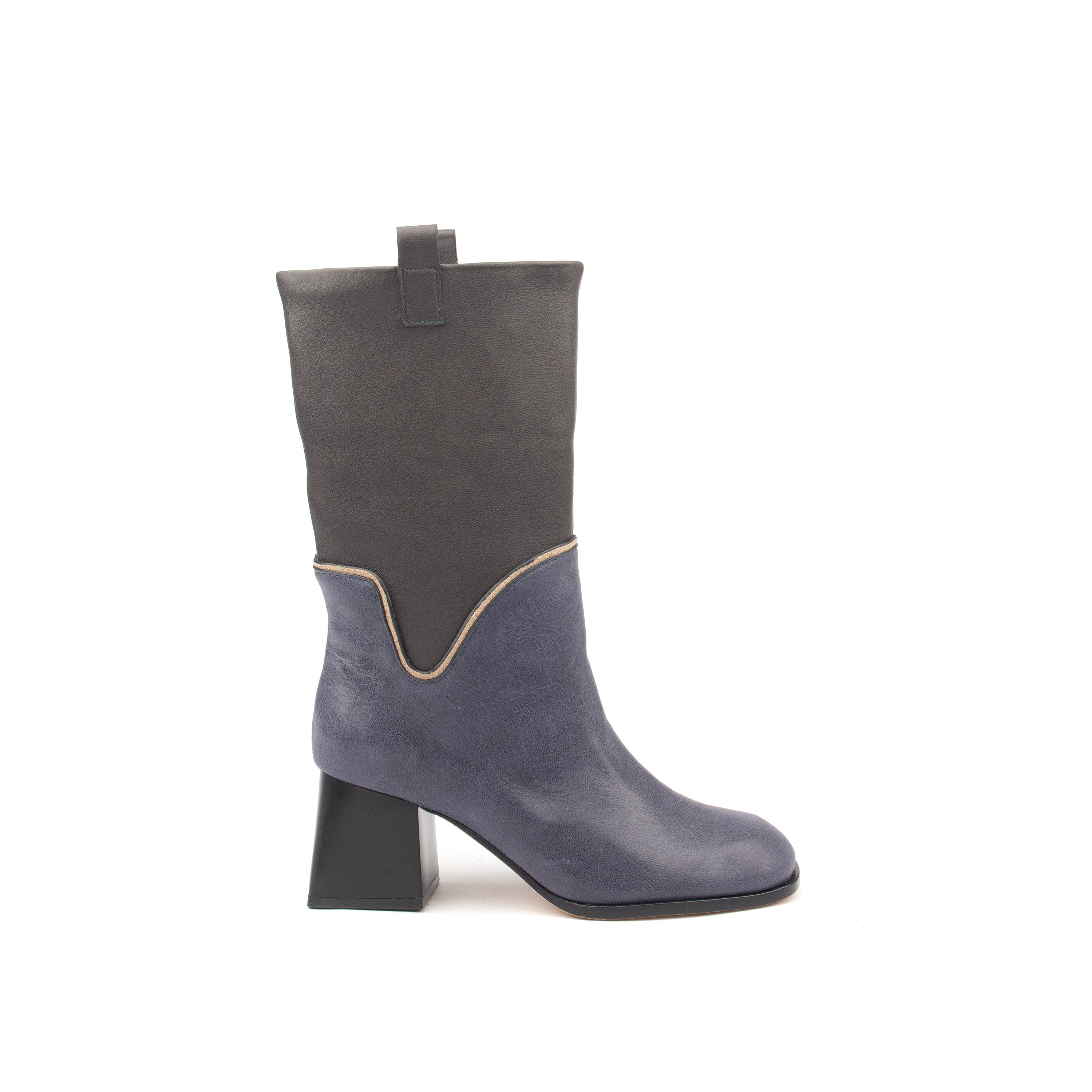 PARIS – Bold Two-Tone Leather Boots