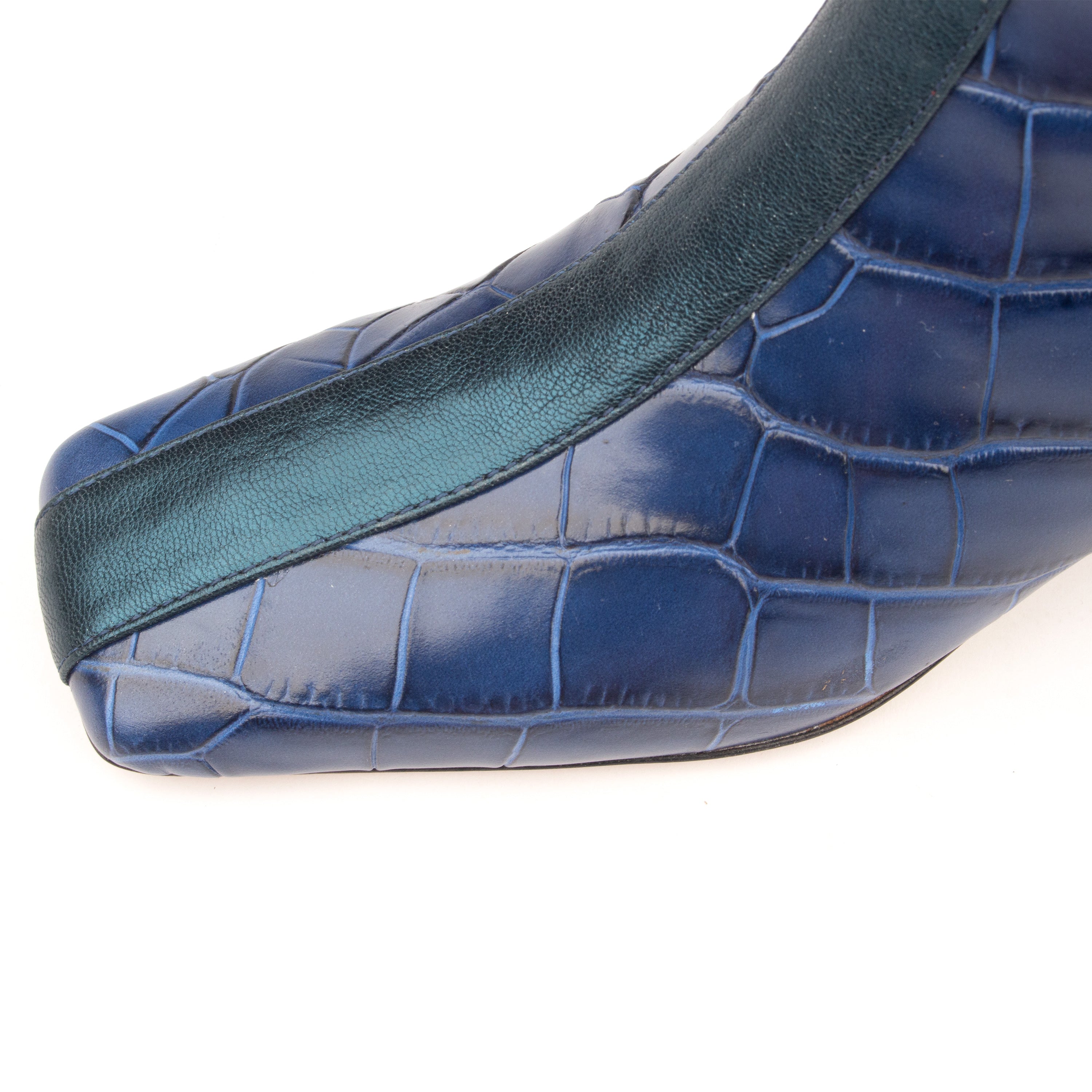 42nd St – Patch Suede &amp; Croc Leather Boots