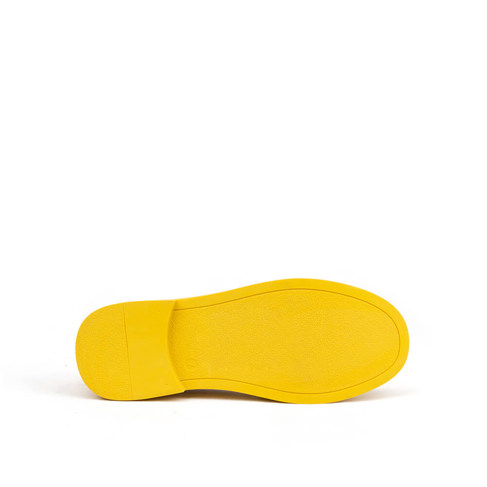 Howard Shawn bold yellow loafers chunky platform tonal sole women