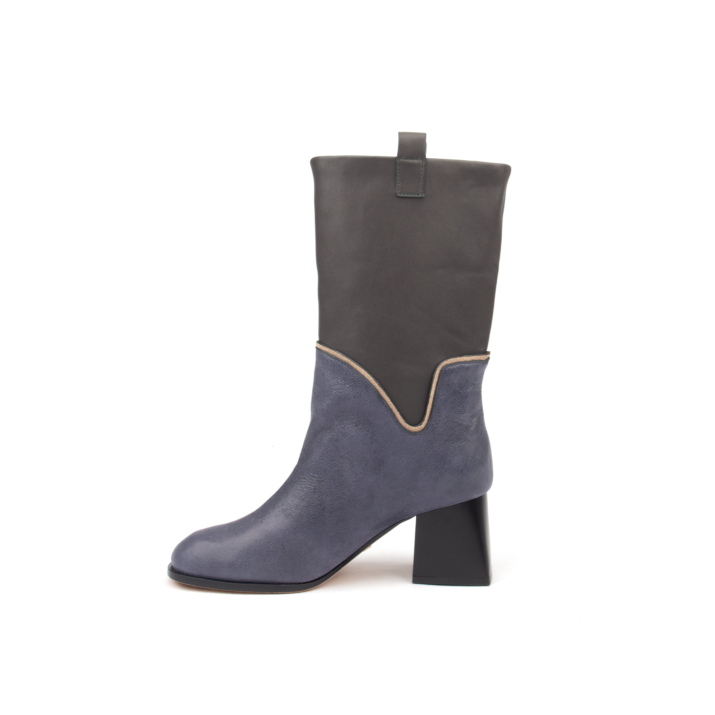 PARIS – Bold Two-Tone Leather Boots