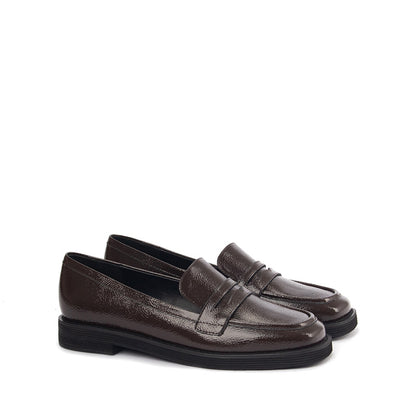 Brown Leather Penny Loafers