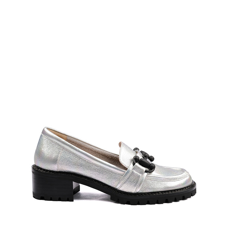 Step into Elegance with our Silver Loafers