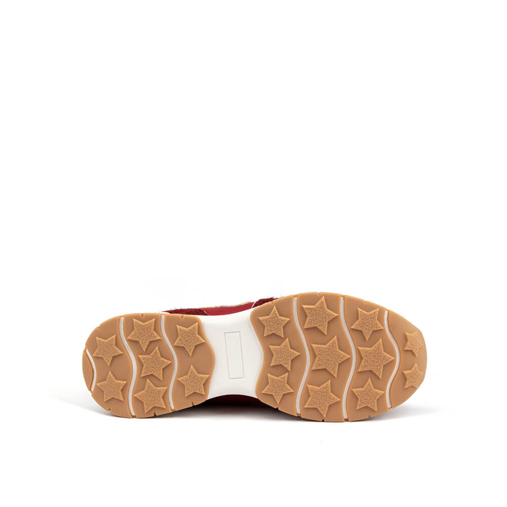 Retro chunky sole trainers with suede overlay and embroidered brand logo