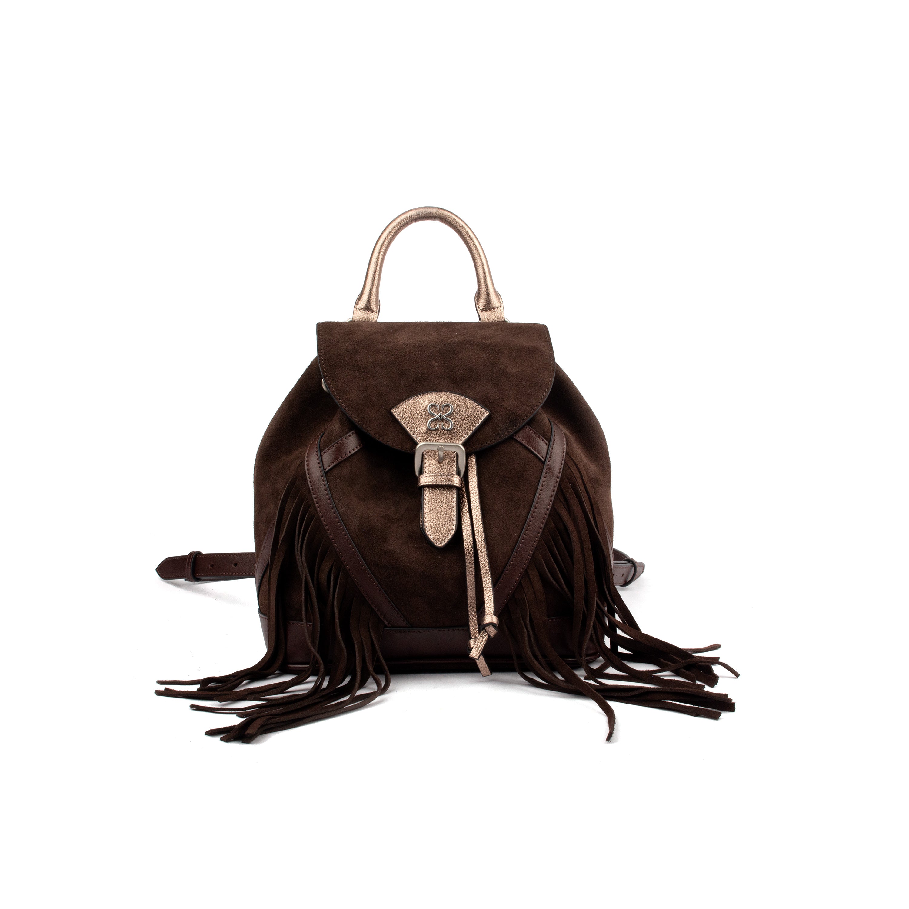 Fringe Suede Mini Backpack