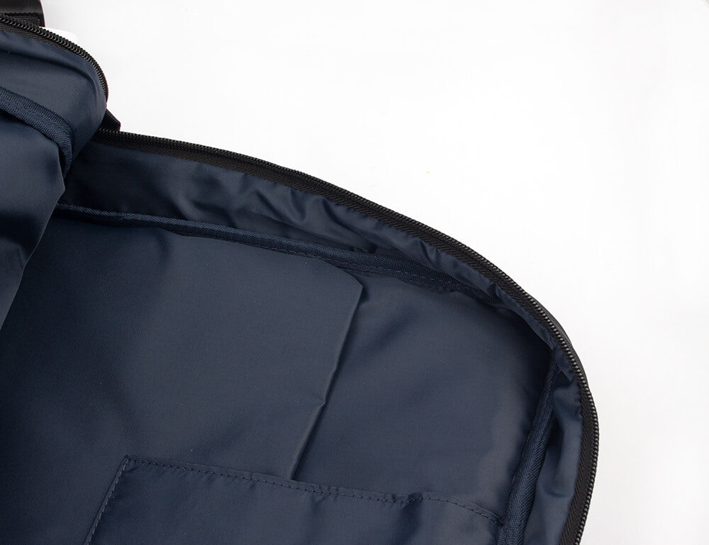 Howard Shawn unisex travel backpack in black nylon with tonal logo embroidery